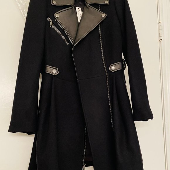 Alice + Olivia Jackets & Blazers - Alice and Olivia Cody Leather Midi Coat, size XS